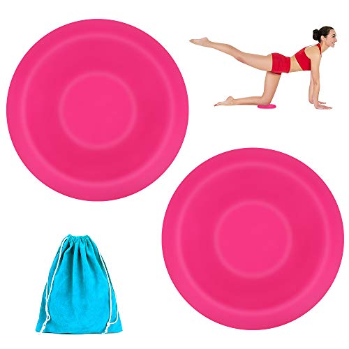 Achort Rodillera Yoga, 2 Paquetes Rodilleras de Yoga para Rodillas, Soporte de Rodillas para Yoga Cojín ecológico y liviano para Manos, muñecas y Codos (Pink)