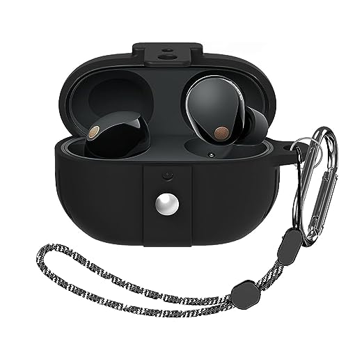 ソニー WF-1000XM5用ケース 全面保護カバー シリコン カラビナ付 51KdNHfx1FL.jpg_BO30,255,255,