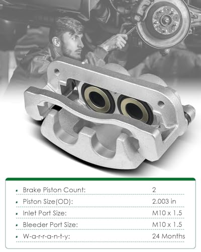 Image of Set of 2 Front Disc Brake Caliper Assembly with Bracket for:-Chevy Tahoe Silverado Suburban, for:-GMC Sierra Yukon XL Savana 1500, for:-Cadillac Escalade XTS, 2008-2020, 18-B4919A 18-B4918A