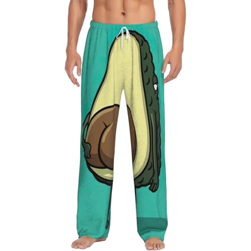 Pantalon de pyjama homme polaire imprimé avocat idéal pour cocooning