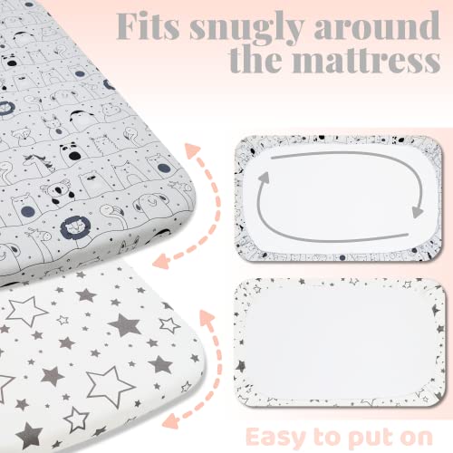 Next to Me Crib Sheets, 2pcs Baby Crib Sheets Set, 100% Organic Cotton to fit Bedside Cribs, Made in Europe - Image 4