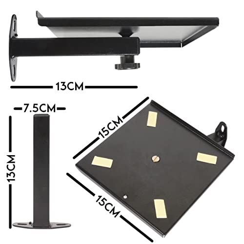 Image of Audiovan Superior Shelf Speaker Wall Mount Speaker Stand, Speaker Wall Mount (6 x 6 Inches) 4 Pcs Pack