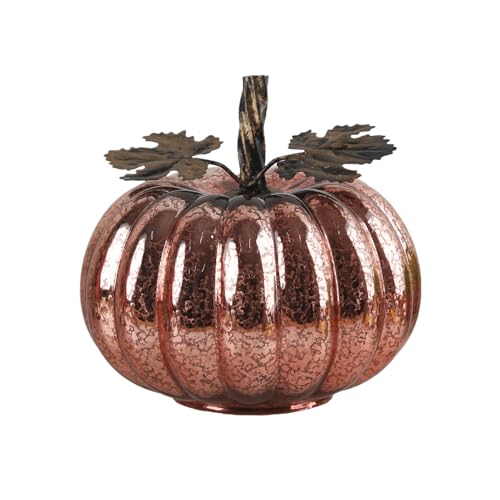 ETUCYNG ガラス製パンプキンライト タイマー機能付き | 電池式LED発光かぼちゃ卓上装飾 - ハロウィンデコレーション 休祭日装飾 収集用センターピース,テーブル・マントルピース・デスクなど室内飾りに