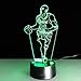 Produktbild 3D Nachtlicht Illusion Lampe LED Kinder Sportspieler Licht Stimmungslicht Fernbedienung Nachttischlampe 7 Farben ändern Fernbedienung Schreibtisch Lampen Geburtstagsgeschenk