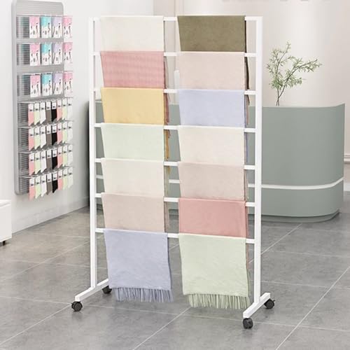 360°��]�L���X�^�[�t���̃X�J�[�t �f�B�X�v���C ���b�N�B�ړ��\�Ȏ����^�̏��u���^�X�J�[�t �f�B�X�v���C ���b�N�B�u�e�B�b�N�A���ƃX�y�[�X�A�ƒ�ɍœK�ł� (���A60x40x145 cm)�B