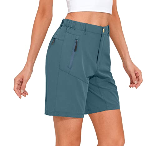 Little Donkey Andy Short feminino elástico de secagem rápida para caminhadas, acampamento, viagens