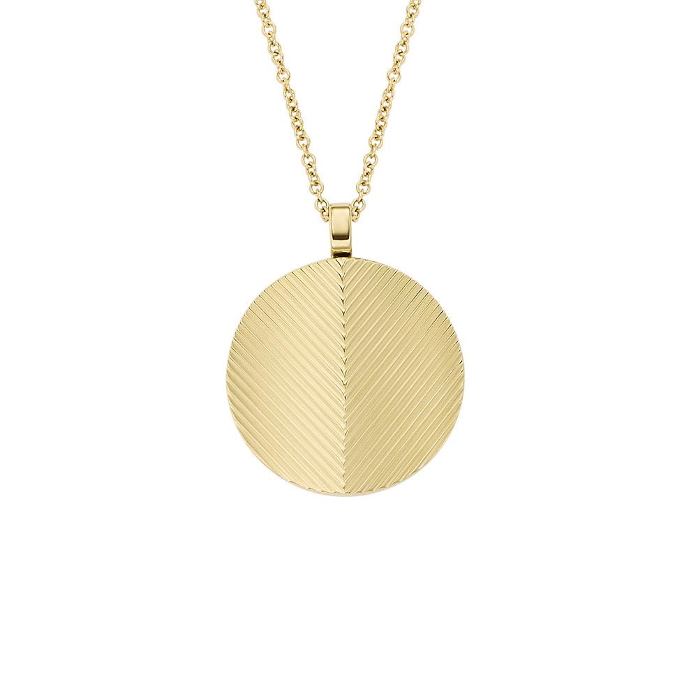 Fossil Women's Necklace, Gold-Tone Stainless Steel Chain Necklace