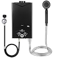 Water Heater,Tankless Water Heater, 4.21GPM 16L Outdoor Portable GasHot Water Heater Instant Propane Water Heater with Digital Display,Water Heater with Display for Camping Trips Boat Cabins