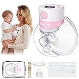 TSRETE Breast Pump, Wearable Breast Pump, Electric Hands-Free Breast Pumps with 2 Modes, 9 Levels, L