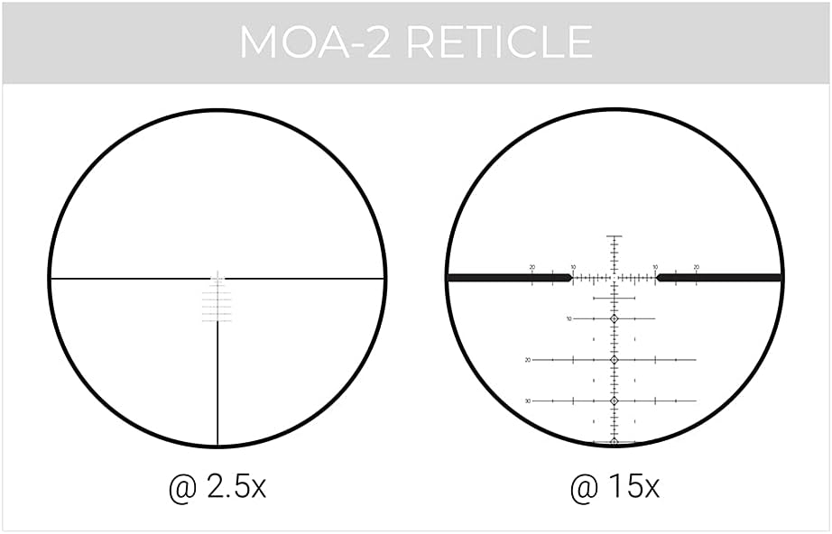 Maven RS.1-2.5 - 15X44 mm FFP Hunting Rifle Scope (Black, MOA-2 (MOA))