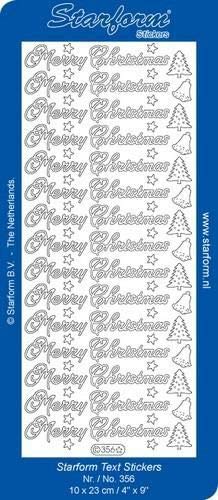 Starform Christmas Peel Off Stickers - Merry Christmas #356 Gold