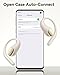 PocBuds AI Open Ear Earbuds, 60Hrs Playtime Bluetooth Headphones, 0.2 Oz Ultralight Open Ear Headphones, With Earhooks HD Mic IPX7 Waterproof, AI Translation Earbuds Real Time for Travel Running Beige