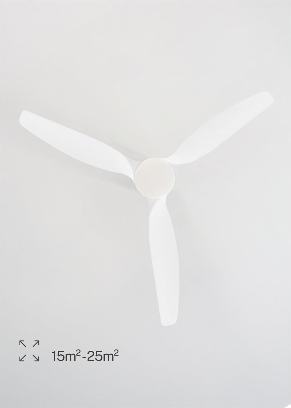 CREATE / WINDCALM DC/Ventilatore da soffitto con WIFI con luce, con motore DC bianco/Silenzioso, timer