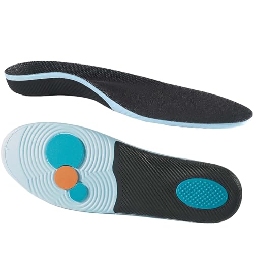 LearnLyrics Plantillas ortopédicas,Plantillas ortopédicas - Inserciones transpirables para zapatos,Plantillas para botas de trabajo con absorción de impactos para estar de pie todo el día, inserciones