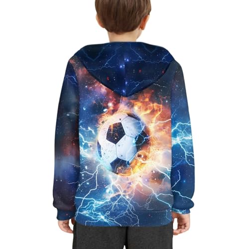 Boys' Fashion Hoodies & Sweatshirts Casual Long Sleeve Youth Ball Pullover Hoodie Kangaroo Pocket Size 6-16 Years3