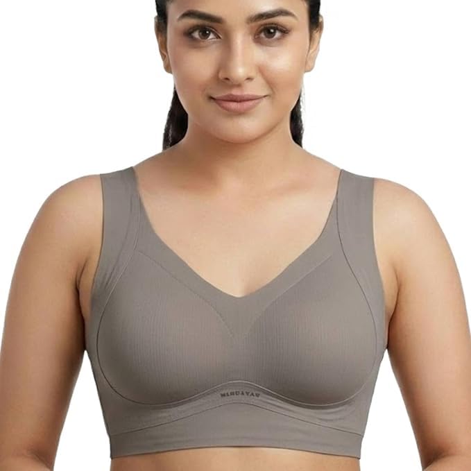 Image of Jalodari Women's Padded Sports Bra | Full Back Coverage Push Up Gym Bra | Slip-On Fitness Workout Yoga Bralette | Wirefree Breast Uplift Tank Top Innerwear