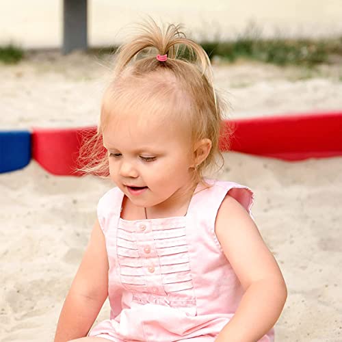 Image of 400PCS Small Hair Ties,No Crease Baby Hair Ties for Girls | 40 Colors 2CM in Diameter Elastic Hair Ponytail Holder Hair Accessories for Baby Girls Infants Toddlers Kids