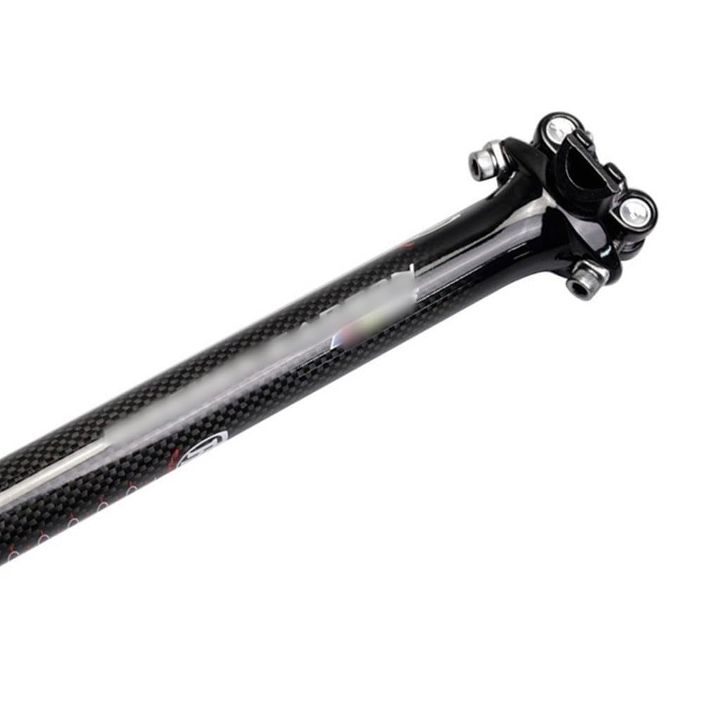 Spring FedersattelstüTze,Fahrrad SattelstüTze Full Carbon Fiber Mountainbike Rennrad Fahrrad Sitzrohr Sattelstütze Sitzrohr Joint Sattelstütze 3K Muster