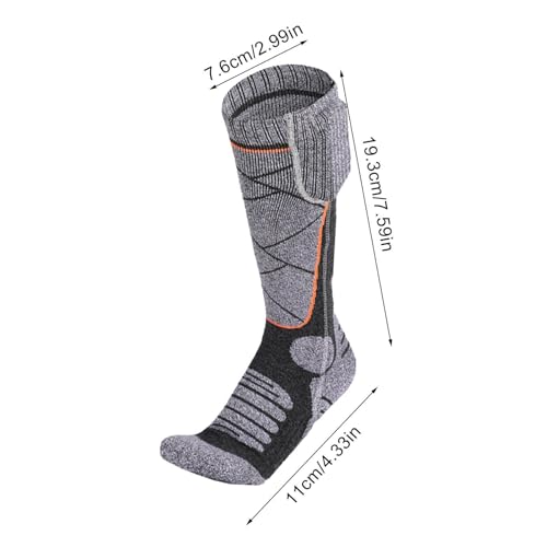 Chaussettes chauffantes contre les pieds gelés : 2 paires 4000mAh pour l'hiver - 4