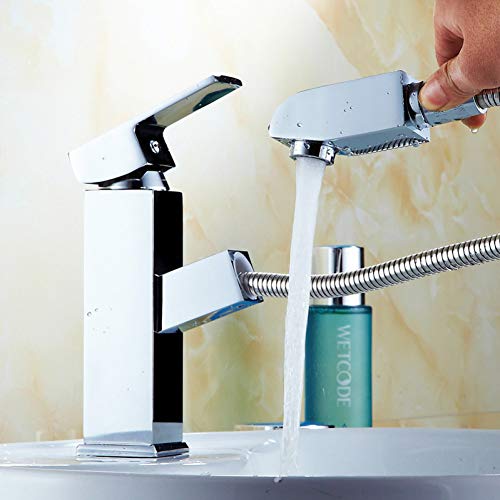 Mitigeur de lavabo rotatif 360 rose gold et chrome KR-007CV