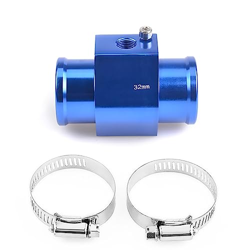Aluminum Water Temp Joint Pipe, Blue, 32mm