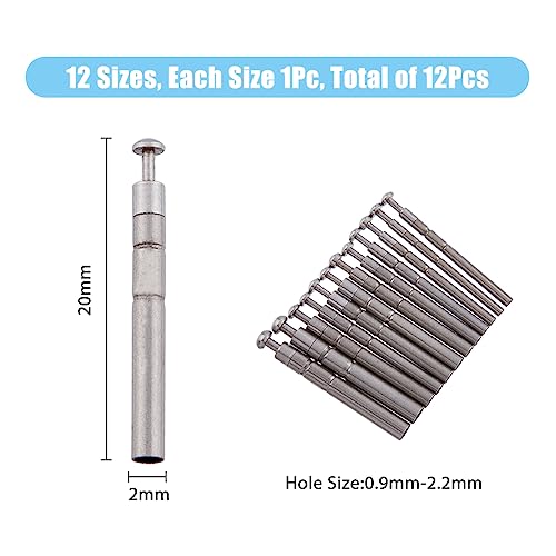 SUPERFINDINGS 12Pcs 12 Sizes Rotating Fishing Rod Tips 304 Stainless Steel 360 Degree Strong Rod Tip Repair Replacement Kit Hole 0.9~2.2mm - Image 2
