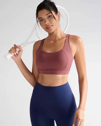 Image of RUNNING GIRL Sports Bras for Women High Support,Racerback High Impact Sports Bra Moulded Cup Workout Bra Push up