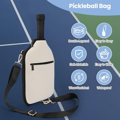 Pickleball Paddle Bag,Large Pickleball Bag for Men & Women,Waterproof Paddle Bag,Stylish Quilted Pickleball Bag,Fits All Paddles,Ideal Pickleball Gifts - Image 6