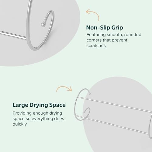 Radiator Airer Rack (Pack Of 2) | 2 Bar Chrome Radiator Clothes Airer | Indoor Radiator Dryers for Drying Clothes | Lightweight Radiator Dryer | Caravan Clothes Airer for Drying Towels, Socks, & More - Image 3