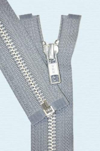 27" Jacket Zipper, Ykk #5 Aluminum Metal ~ Medium Weight ~ Separating ~ 578 Medium Grey (1 Zipper/Pack) #TOP1