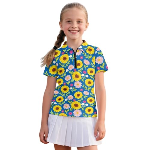 Polo été fille pour le voyage et le tennis 7-8 ans rose