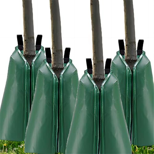 YOUEON 4 Pack 20 Gallon Tree Watering Bags Heavy Duty, Refillable Slow Release Watering Bags for Trees, PVC Tree Irrigation Bags for Newly Planted or Established Trees