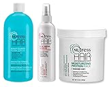 Nutress Hair Care Bundle (Total Count of 3) - One-Step Protein Treatment for Damaged Hair, 16oz (1), Foam Wrap Styling Lotion, 32 oz (1), Stop Break Leave-in Conditioner, 8oz (1)