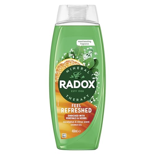 Radox Mineral Therapy Feel Refreshed Body Wash shower gel with a eucalyptus & citrus fragrance for a refreshing shower experience 6x 450 ml