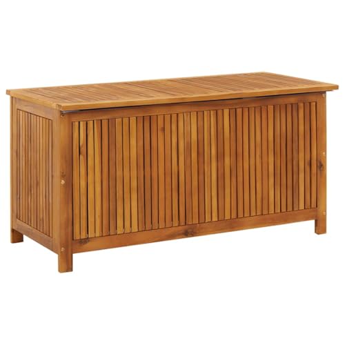 vidaXL Akazienholz Massiv Garten Aufbewahrungsbox Kissenbox Auflagenbox Gartentruhe Kissentruhe Gartenbox Gartenmöbel Truhe Box Kiste 113x50x58cm