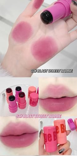 Image of Gege Bear 2-in-1 Jelly Tint Cheek Blush Stick - Hydrating & Lightweight Lip and Cheek Tint, Long-Lasting Natural Matte Blush, Buildable Cream Blush Stick for Women, Smooth Blendable Makeup, Multipurpose Makeup for Women's Beauty Routine (04-ICE EXTRACT GRAPES, 7g)