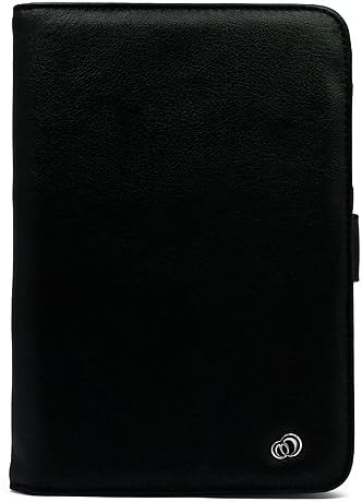 Black Texture Melrose Protective Slim and Durable Professional Faux Leather Executive Portfolio Cover Carrying Case Coby Kyros 7 inch Touchscreen Tablet MID7016