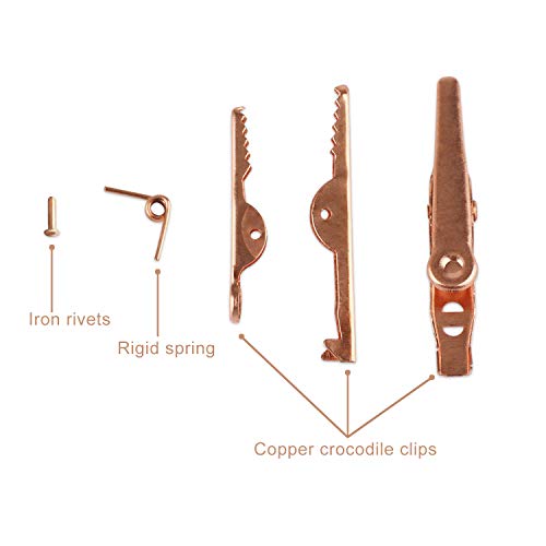 Image of DROK 20pcs Mini Alligator Clips Electrical - 1.4 inch /35mm 5A Pure Copper Alligator Clips for Multimeter