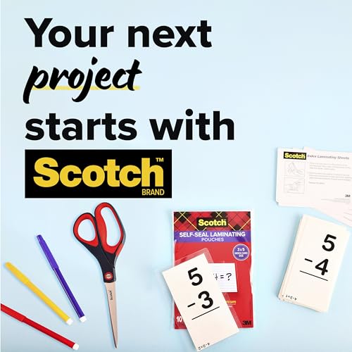 Scotch Self Seal Laminating Pouches 3 x 5 Index Card Size, 25-Pack - image 9