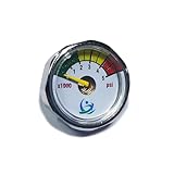 Aopkeo 1 inch Pressure Gauge Mini Micro Manometre 1/8NPT for Paintball PCP Airsoft Mountaineering Diving 1500psi, 2000psi, 3000psi, 5000psi, 6000psi (1/8NPT-5000psi)