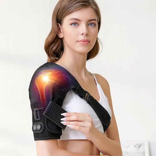 Masajeador De Hombros con Calefacción Eléctrica, Hombros Shiatsu con Calor Calmante, Masaje De Amasado 3D, 3 Niveles De Masaje De Calefacción Ajustable para Hombros