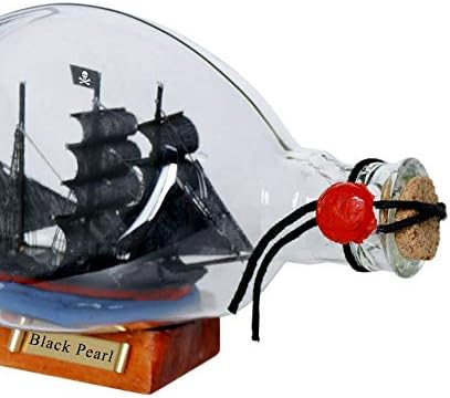 Miniatura 4 de Hampton Náutico Negro Perla Pirata Barco en una botella de cristal 7" - Modelo Pirata - Modelo Barco