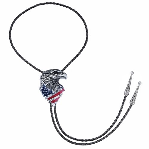 Image of Jeilwiy Bolo Tie for Men, Western Bolero Tie Cowboy Ties Native American Cowgirl Bolo Tie Accessories for Men Women