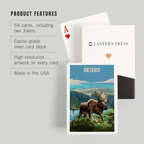 Lantern Press Ontario Baraja Poker 52 Cartas miniatura 3