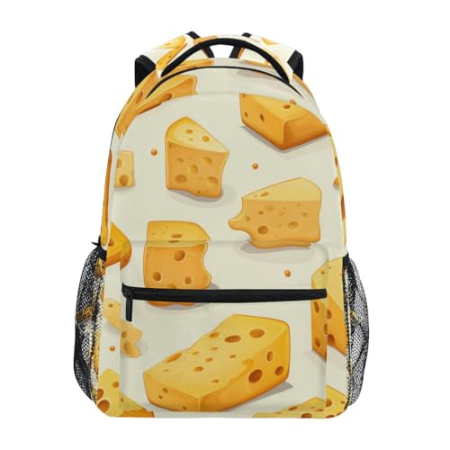 Cheese School Backpack Bookbag for Boys Girls Elementary School Casual Travel Bag Computer Laptop Daypack