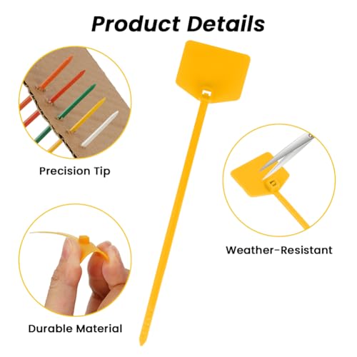 Flintronic 100 Stück Kunststoff Versandetiketten, Wiederverwendbar Versandanhänger, Strapazierfähige & Beschreibbare, Wasserdichte versandetiketten für Ausrüstung/Autoteile/Zubehör/Teile(5 Farben)