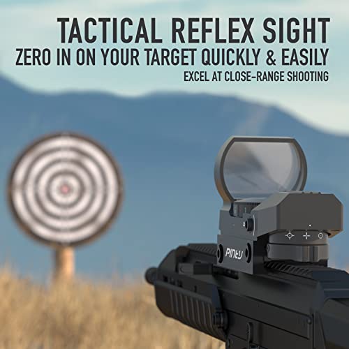 Pinty Red Green Dot Sight Reflex Tactical Riflescope 4 Reticle Patterns With 20Mm Free Mount Rails #TOP1