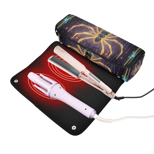 Bolso organizador para herramientas de cabello con tapete resistente al calor miniatura 2