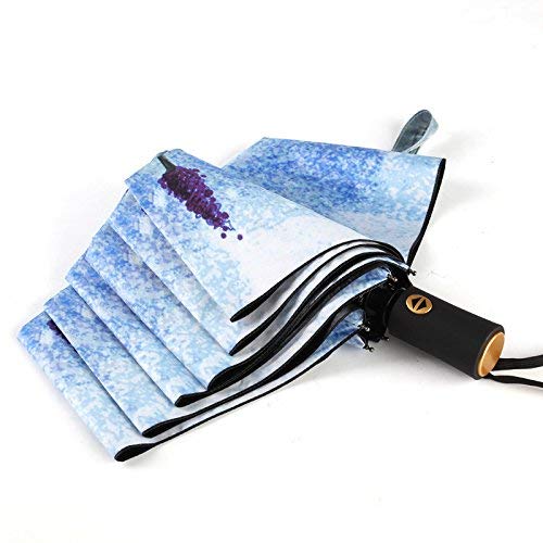 Parapluie automatique 3 plis violet frais de 22 pouces pour le quotidien