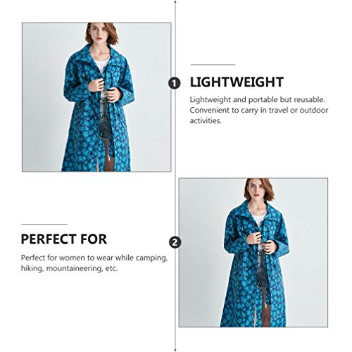 BESPORTBLE Capa de Chuva Feminina Com Capuz E Bolsa de Armazenamento Capa de Chuva Poncho Impermeáve
